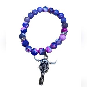 NEW Handcrafted Watercolor Beaded Stretchable Bracelet